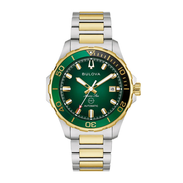 Bulova Stainless Steel Green Dial 41mm 98B467 Men's Watch