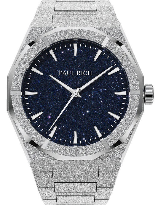 Paul Rich Frosted Star Dust II Quartz PR-45257 43mm 5 ATM Blue Dial Men's Watch