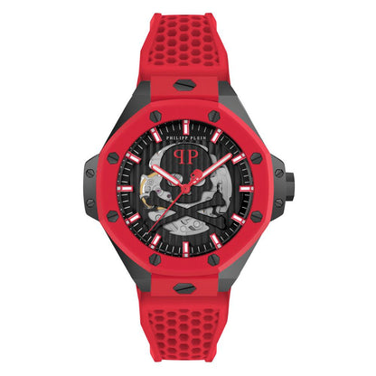 Philipp Plein Skeleton Royal Red men's watch with automatic movement