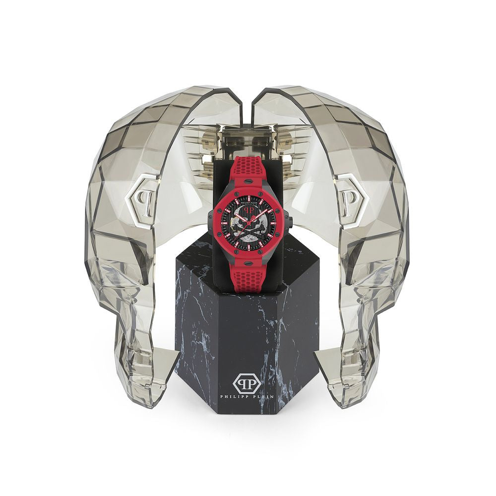 Philipp Plein Skeleton Royal Red men's watch with skeleton dial