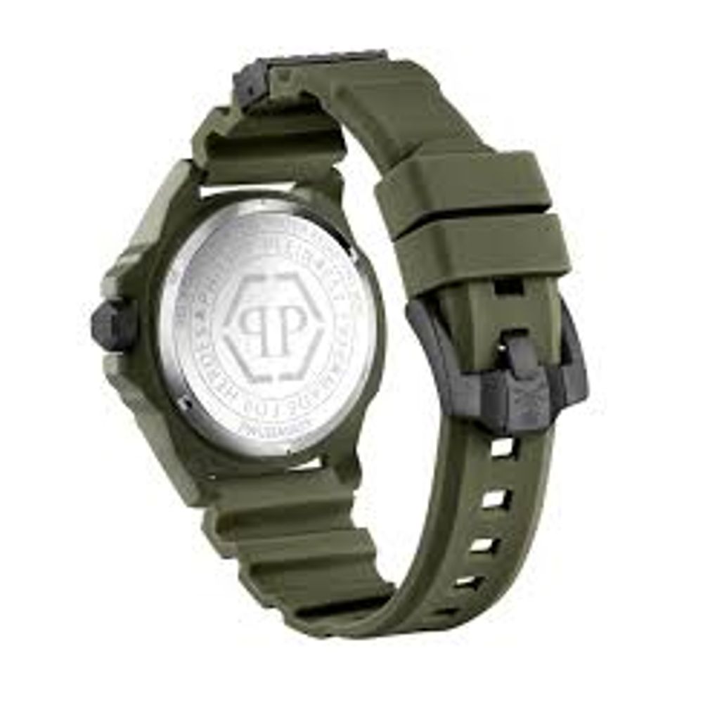 Philipp Plein The $kull Ecoceramic Quartz 44mm Green Men's Watch
