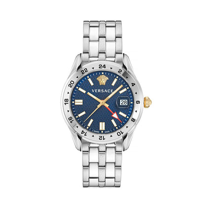 Versace Greca Time GMT VE7C00523 unisex watch with blue dial