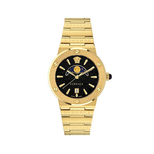 Versace Greca Logo Moonphase unisex watch with black dial