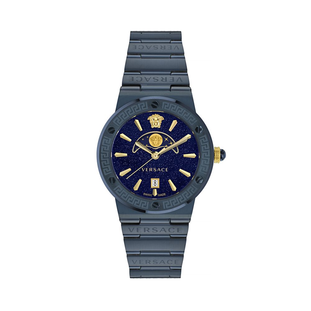 Versace Greca Logo Moonphase VE7G00423 unisex watch with blue dial