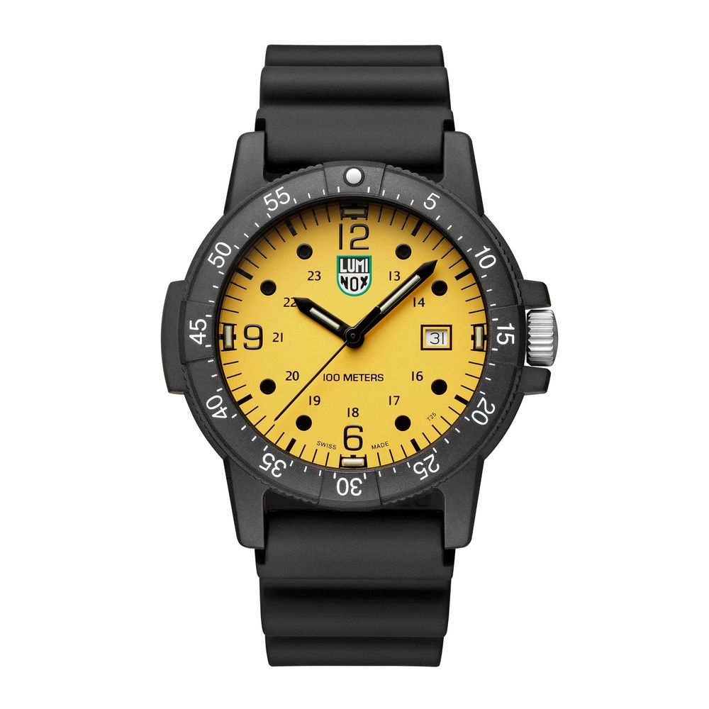 Luminox Sea Bass 2000 men's watch with yellow dial