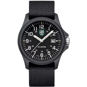 Luminox Land Series Carbon Black men's watch with 43 mm case