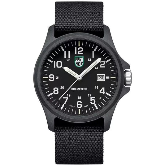 Luminox Land Series Carbon Black men's watch with 43 mm case