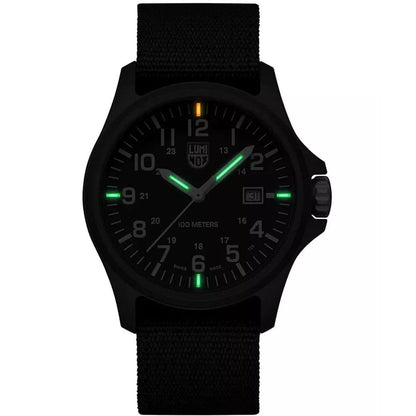 Luminox Land Series Carbon Black men's watch with Swiss quartz