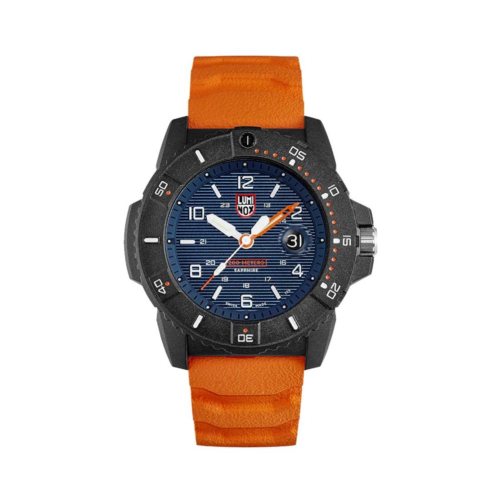 Luminox Navy SEAL 3600 Blue Orange men's watch with Swiss quartz