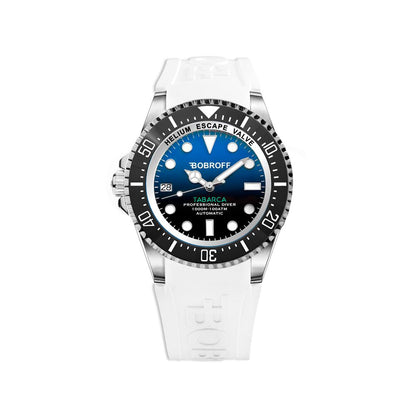 Bobroff Tabarca Auto 1000m Blue White Strap Men's Watch