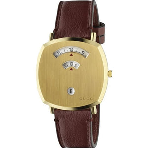 Gucci Grip YA157405 unisex watch with gold dial
