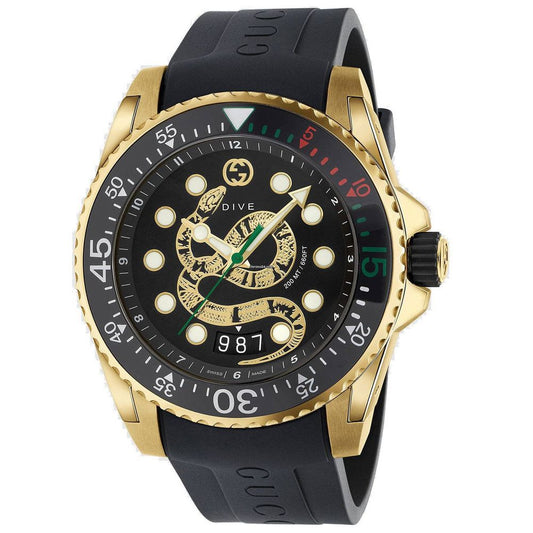 Gucci Dive YA136219 men's watch with black dial