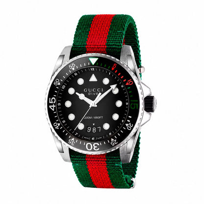 Gucci Dive YA136209A unisex watch with black dial