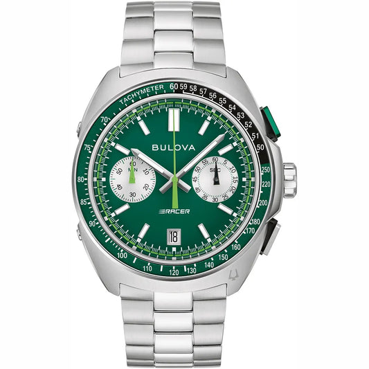 Bulova Stainless Steel Green Dial 42mm 98B468 Men's Watch