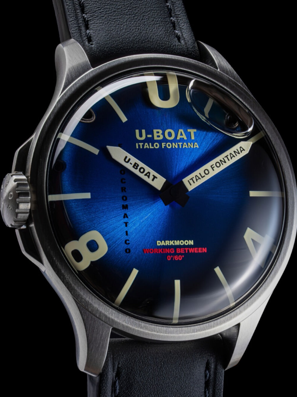 U-Boat Darkmoon Kama Quartz 3340 47mm 5 ATM Blue Dial Men's Watch