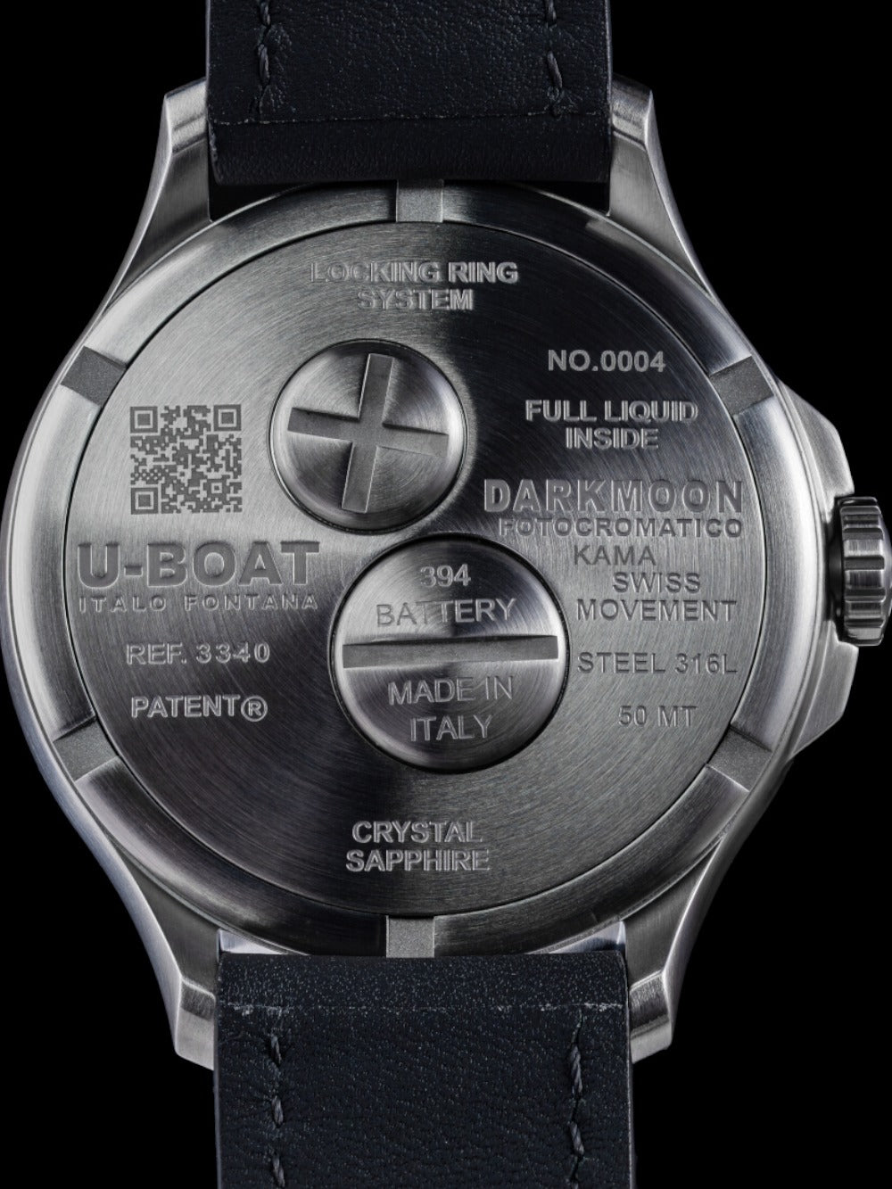 U-Boat Darkmoon Kama Quartz 3340 47mm 5 ATM Blue Dial Men's Watch