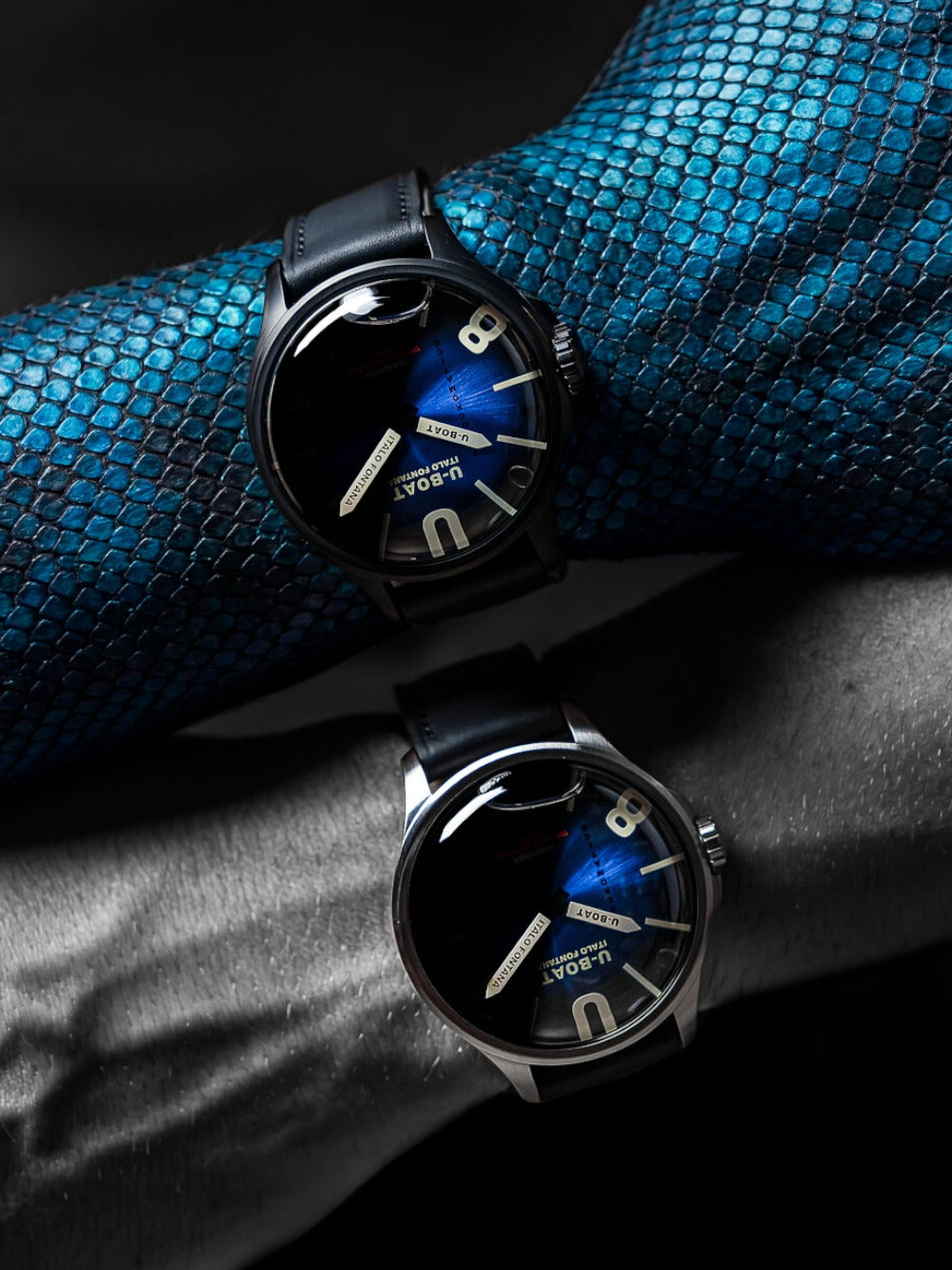 U-Boat Darkmoon Kama Quartz 3340 47mm 5 ATM Blue Dial Men's Watch