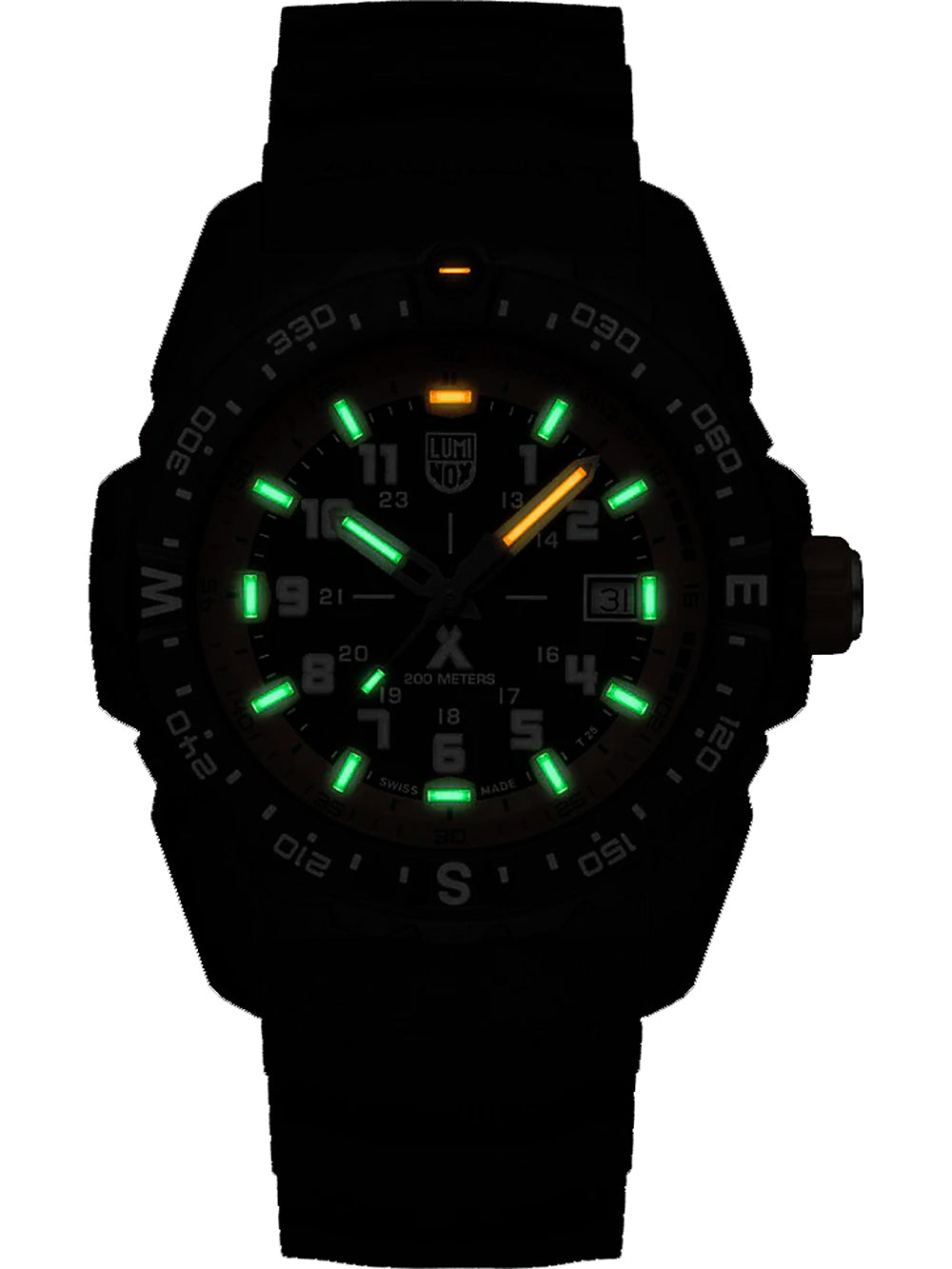 Luminox Bear Grylls Mountain Quartz XB.3739 43mm 20 ATM Orange, Black Dial Men's Watch