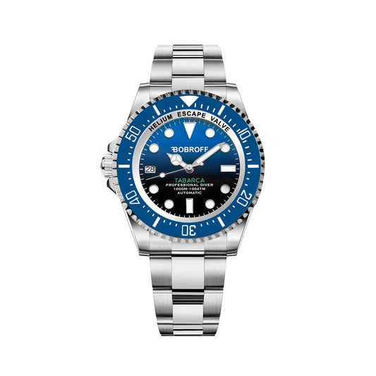 Bobroff Tabarca Auto 1000m Blue Diver men's watch with automatic