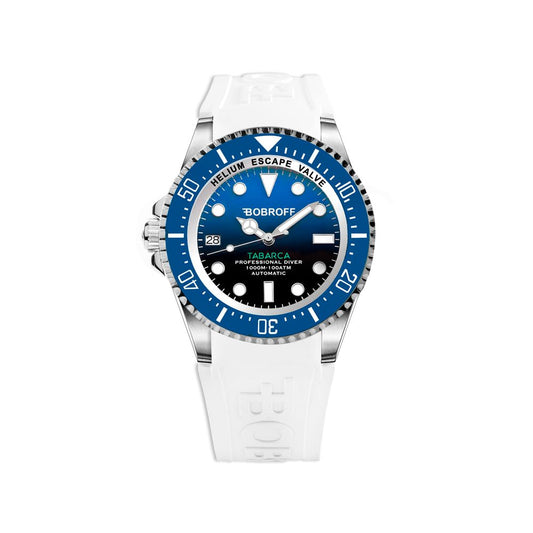 Bobroff Tabarca Diver Auto 1000m Blue men's watch with automatic