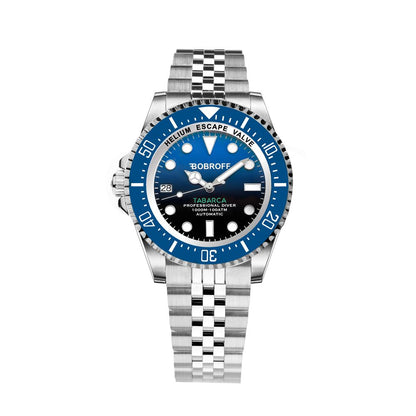 Bobroff Tabarca Automatic 1000m Blue Steel Men's Watch