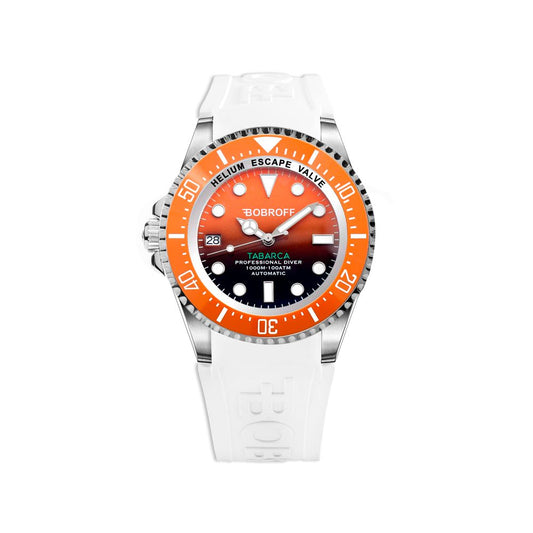 Bobroff Tabarca Pro Auto 1000m Orange men's watch with automatic