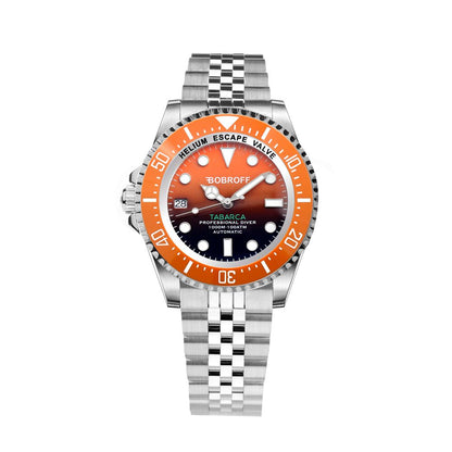 Bobroff Tabarca Auto 1000m Orange Diver Men's Watch