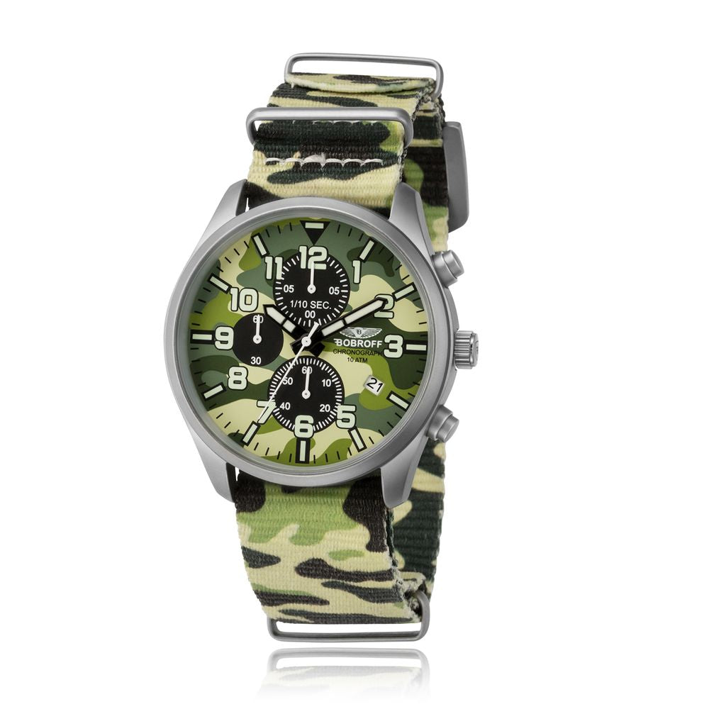 Bobroff Chronograph Camouflage Dial men's watch with 42 mm case