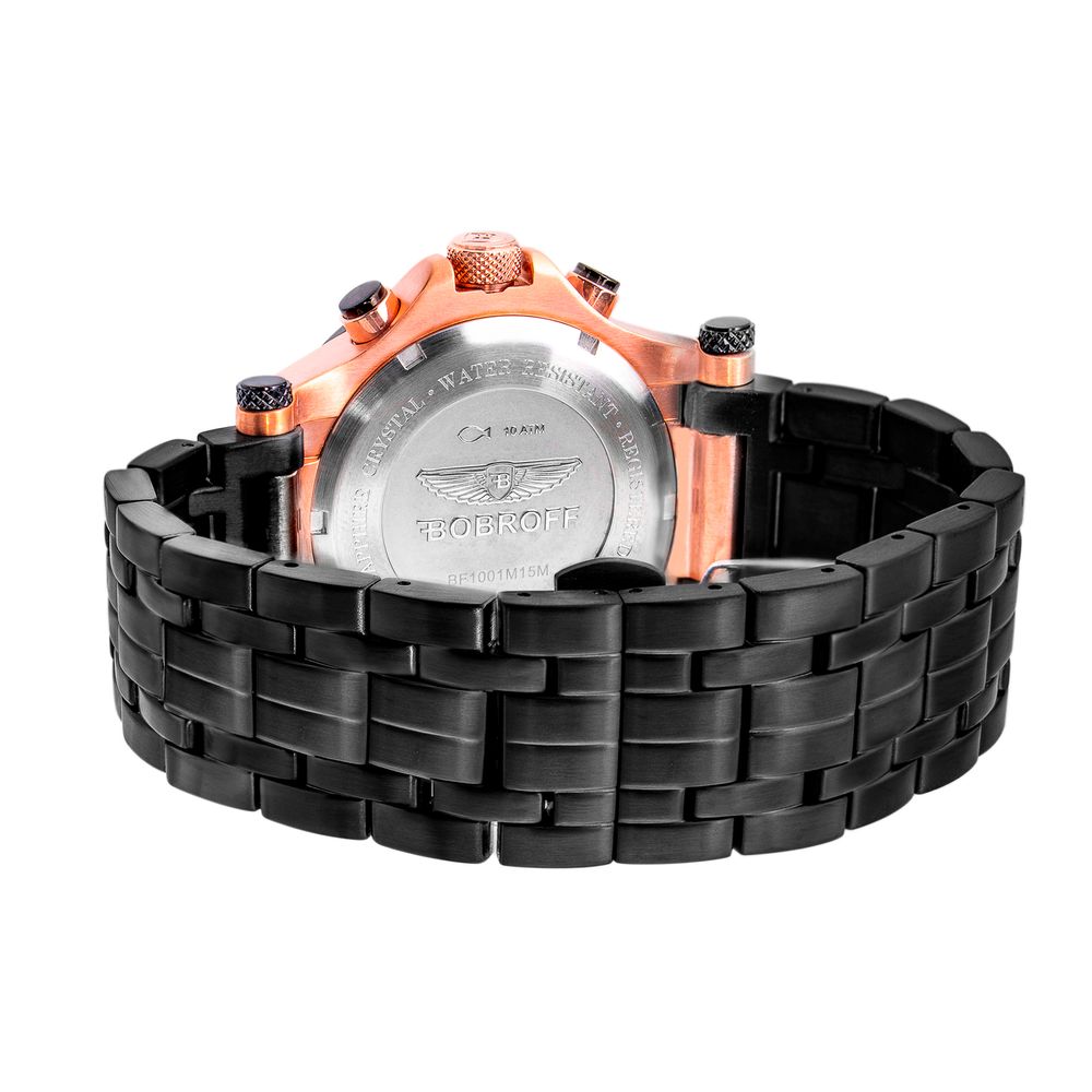 Bobroff Chronograph BF1001M15M Black men's watch with 10
