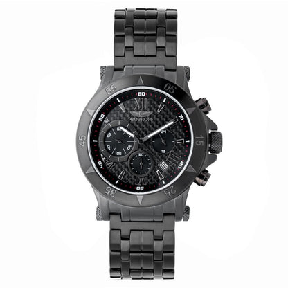 Bobroff Chronograph BF1001M21M Black men's watch with quartz movement