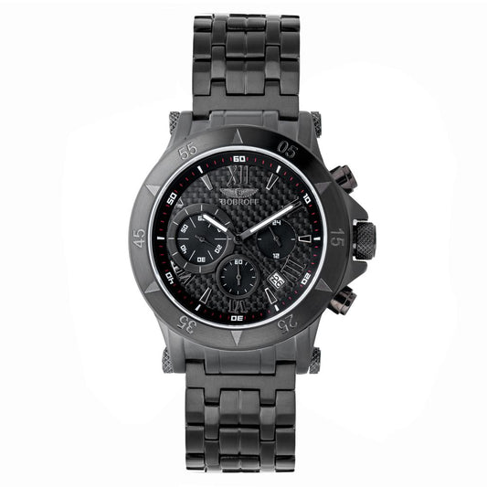 Bobroff Chronograph BF1001M21M Black men's watch with quartz movement