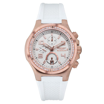 Bobroff Chronograph BF1002L25 unisex watch with white dial