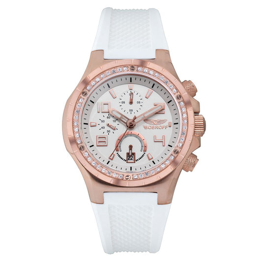 Bobroff Chronograph BF1002L25 unisex watch with white dial