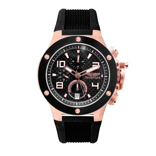 Bobroff Carbon Fiber Rose Gold unisex watch with 43 mm case