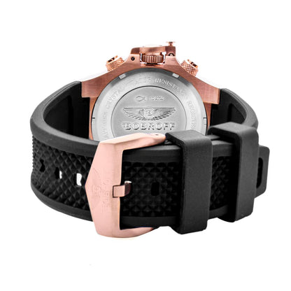 Bobroff Carbon Fiber Rose Gold unisex watch with quartz movement
