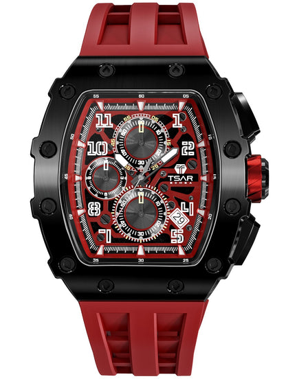 Tsar Bomba Elemental Chrono TB8204Q-37 44mm 5 ATM Red Dial Men's Watch