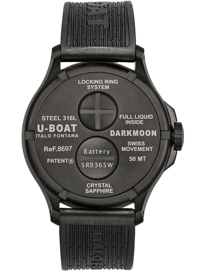 U-Boat Darkmoon Quartz 8697/B 44mm 5 ATM Red Dial Men's Watch