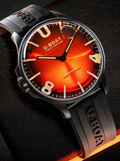 U-Boat Darkmoon Quartz 8697/B 44mm 5 ATM Red Dial Men's Watch