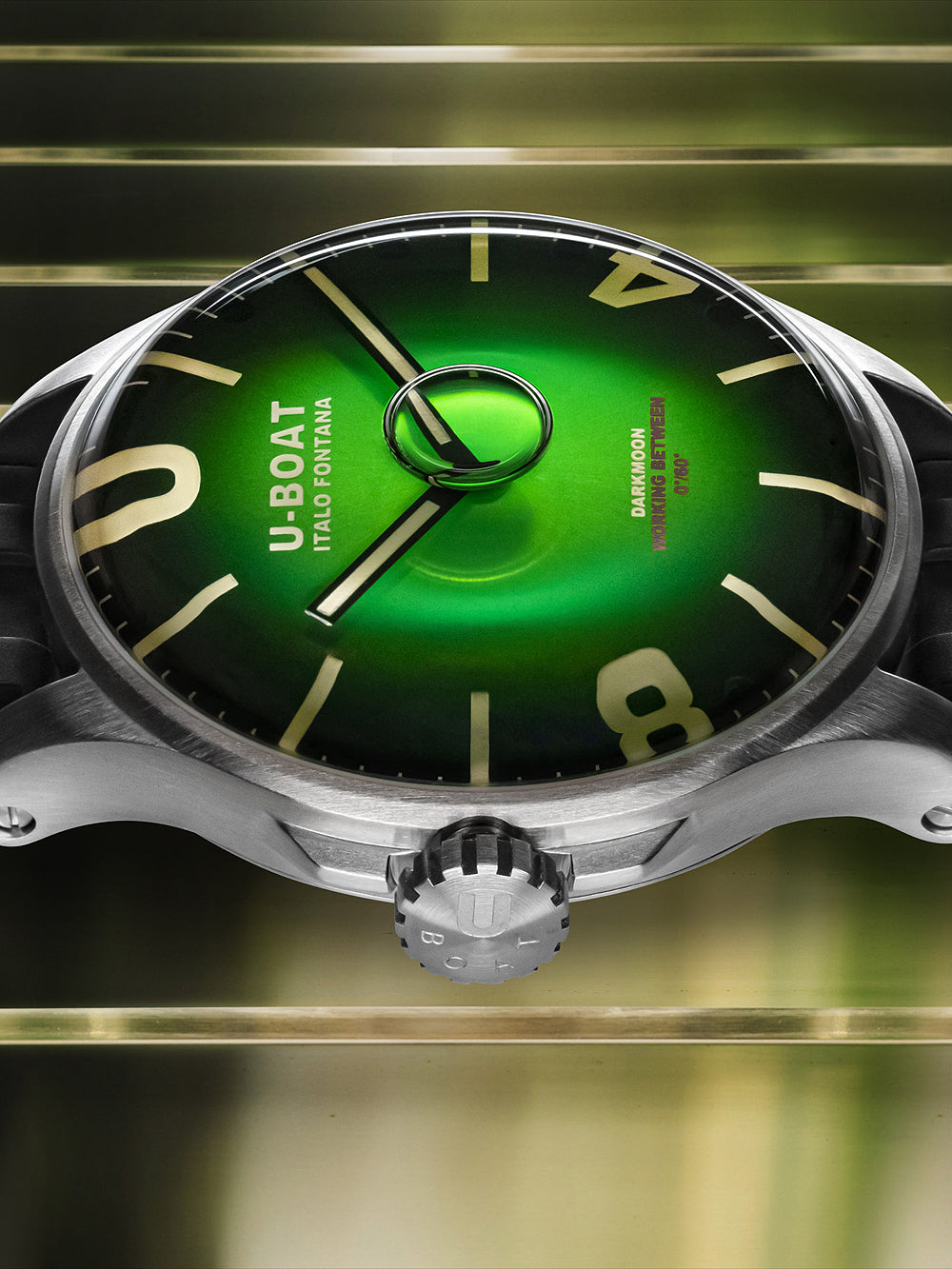U-Boat Darkmoon Quartz 8702/E 44mm 5 ATM Green Dial Men's Watch