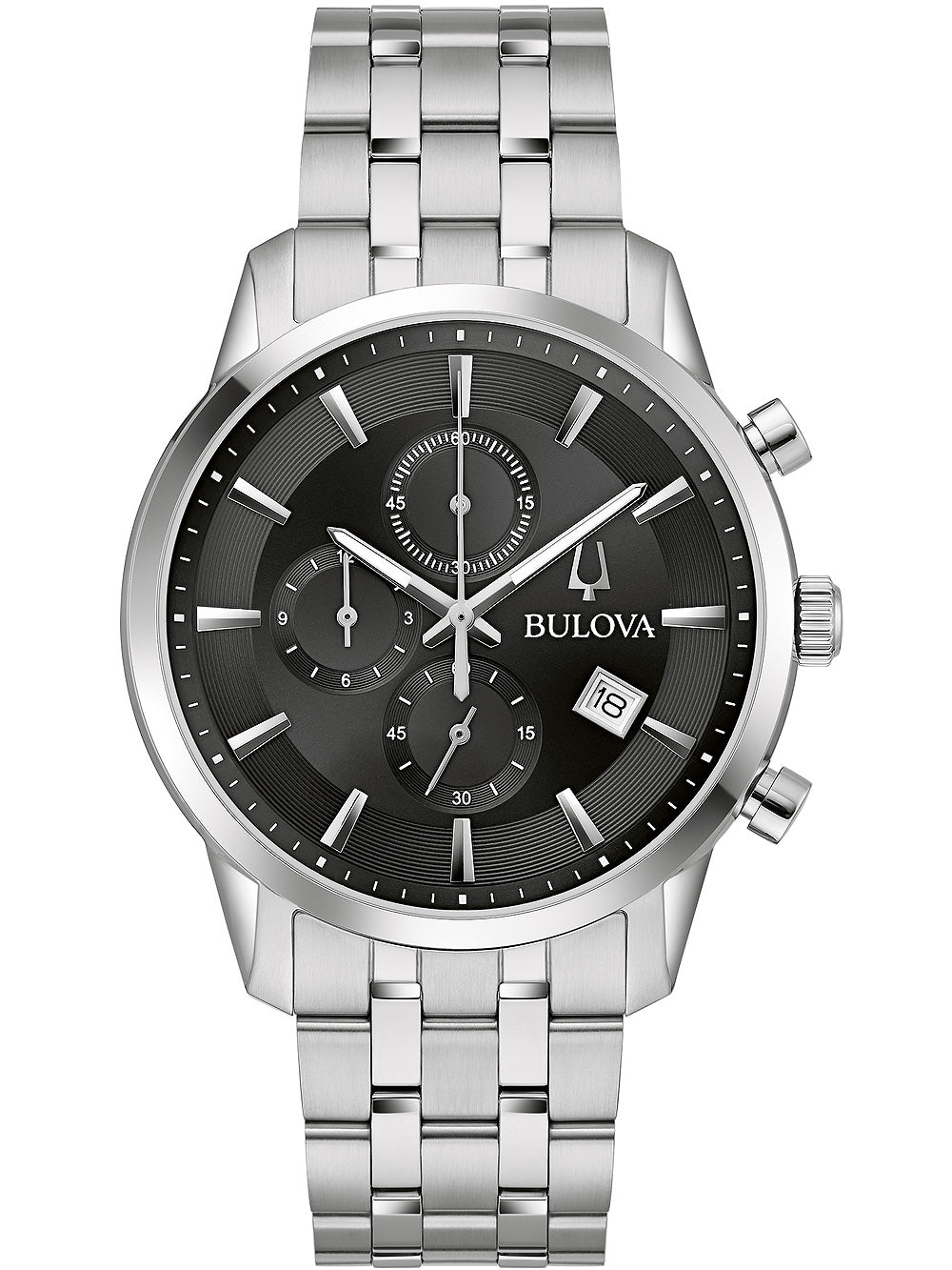 Bulova Sutton Chrono 96B412 41mm 3 ATM Black Dial Men's Watch