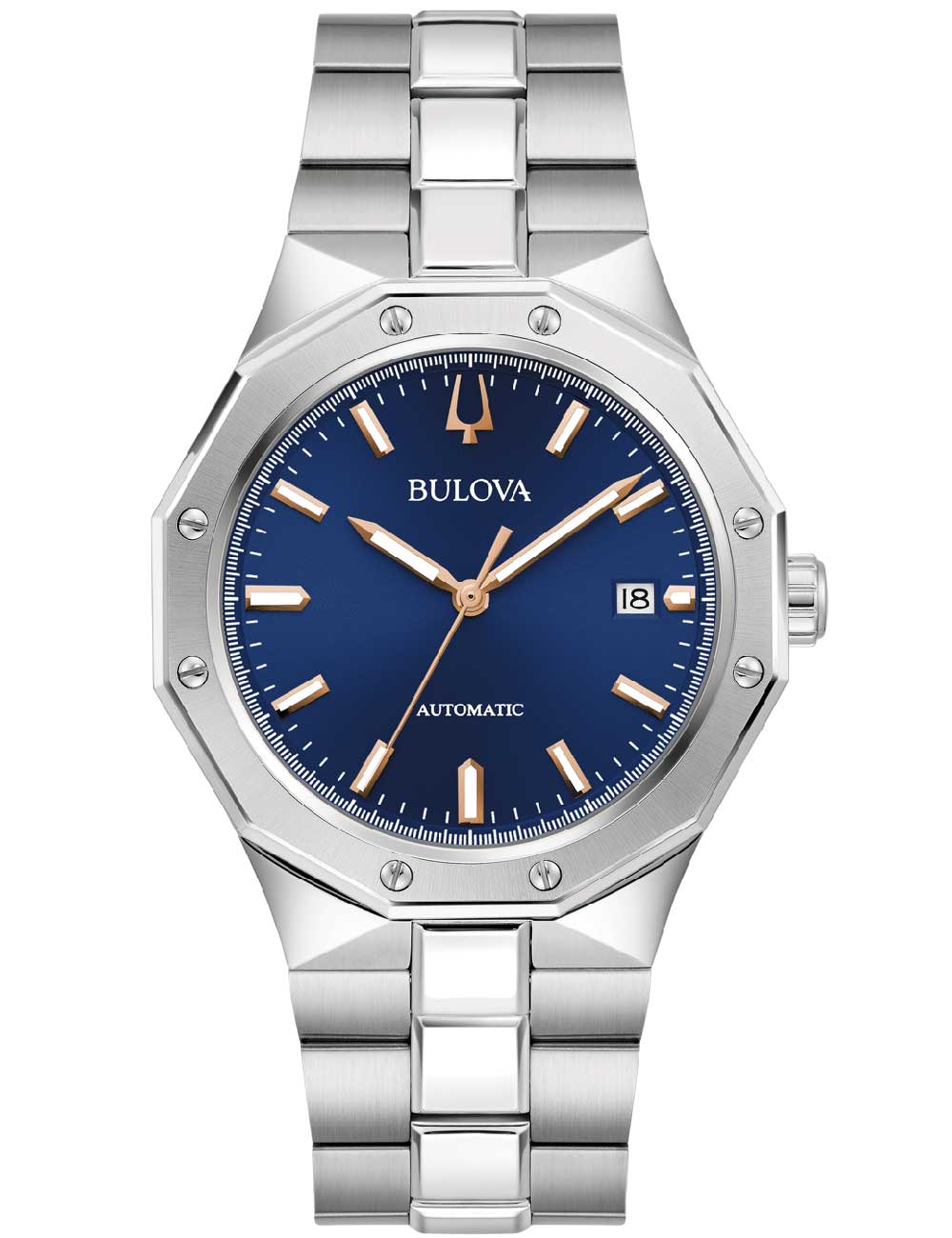 Bulova Classic Automatic 96B463 40mm 10 ATM Blue Dial Men's Watch