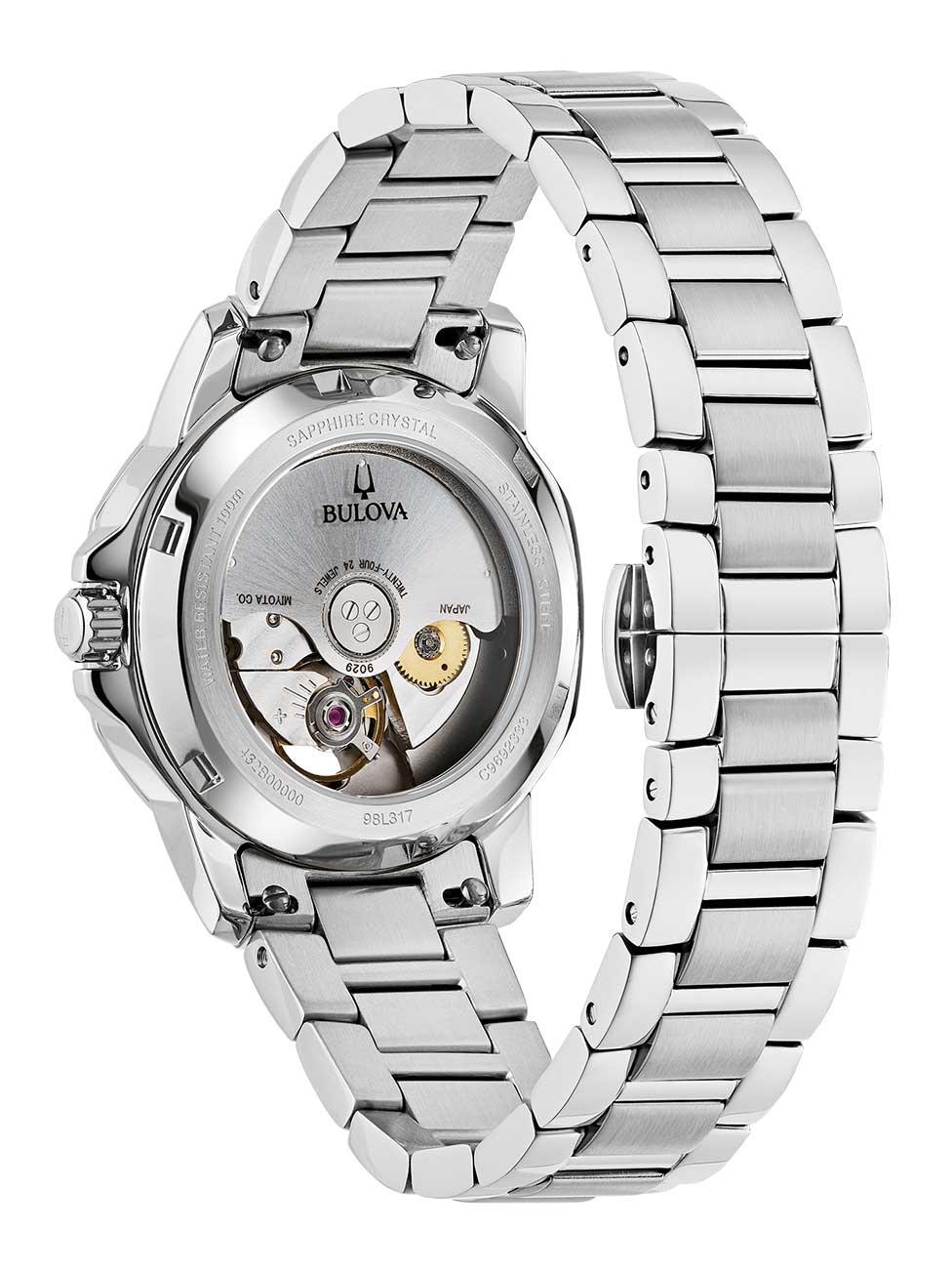 Bulova Marine Star Automatic 96L326 35mm 10 ATM White Dial Women's Watch
