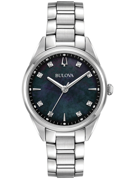 Bulova Klassik Quartz 96P198 34mm 3 ATM Black Dial Women's Watch
