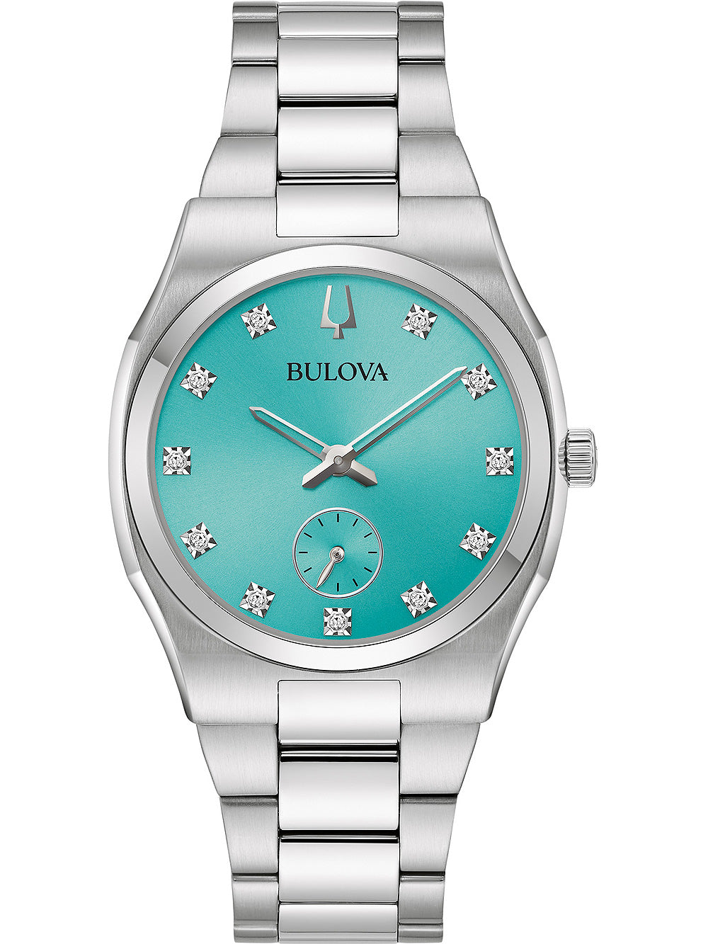 Bulova Surveyor Ladies Quartz 96P243 34mm 3 ATM Blue Dial Women's Watch
