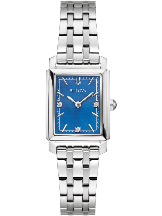 Bulova Sutton Ladies Quartz 96P245 21mm 3 ATM Blue Dial Women's Watch