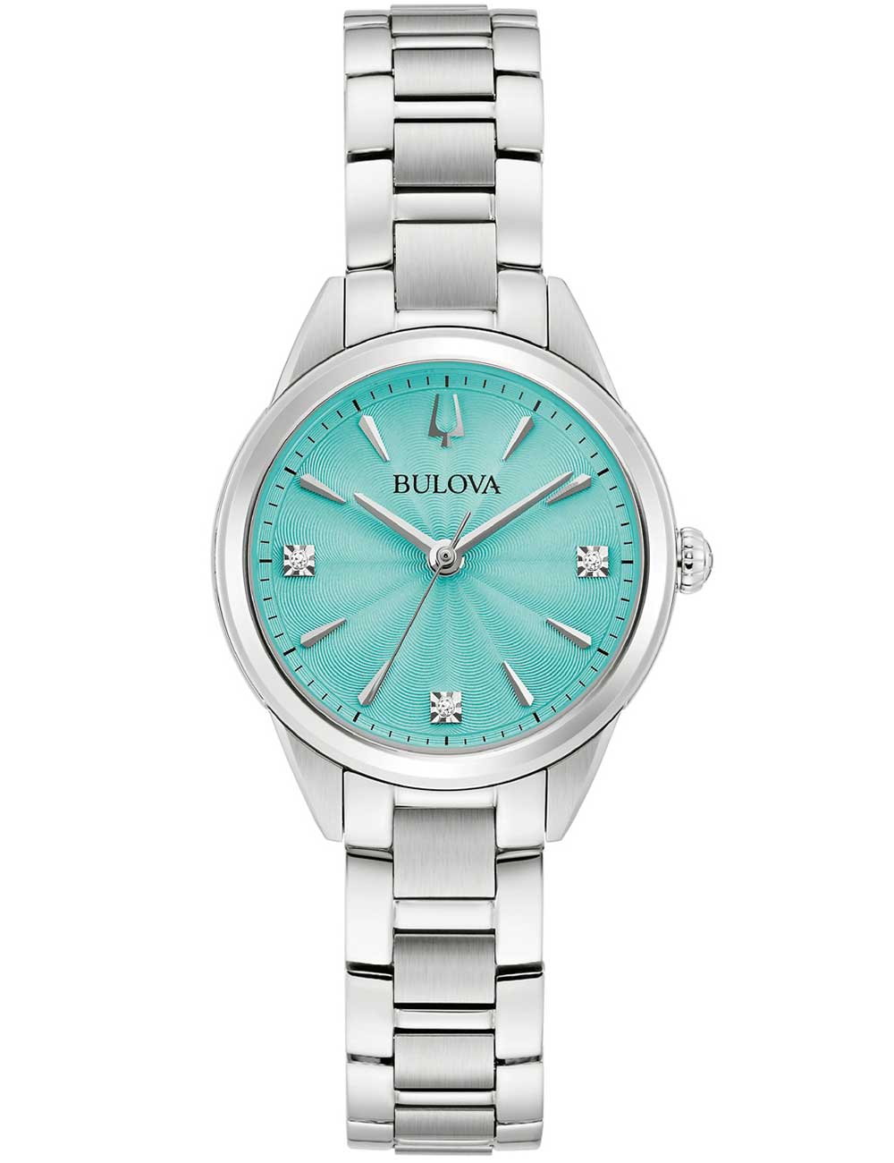 Bulova Sutton Quartz 96P253 28mm 3 ATM Turquoise Dial Women's Watch