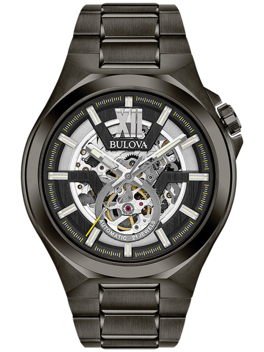 Bulova Klassik Automatik 98A179 46mm 10 ATM Grey Dial Men's Watch