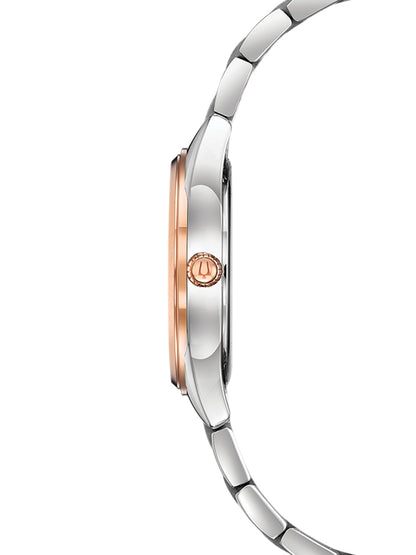 Bulova Klassik Quartz 98P183 34mm 3 ATM White Dial Women's Watch