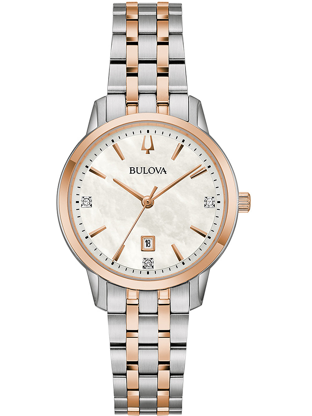 Bulova Sutton Quartz 98P213 31mm 3 ATM White Dial Women's Watch