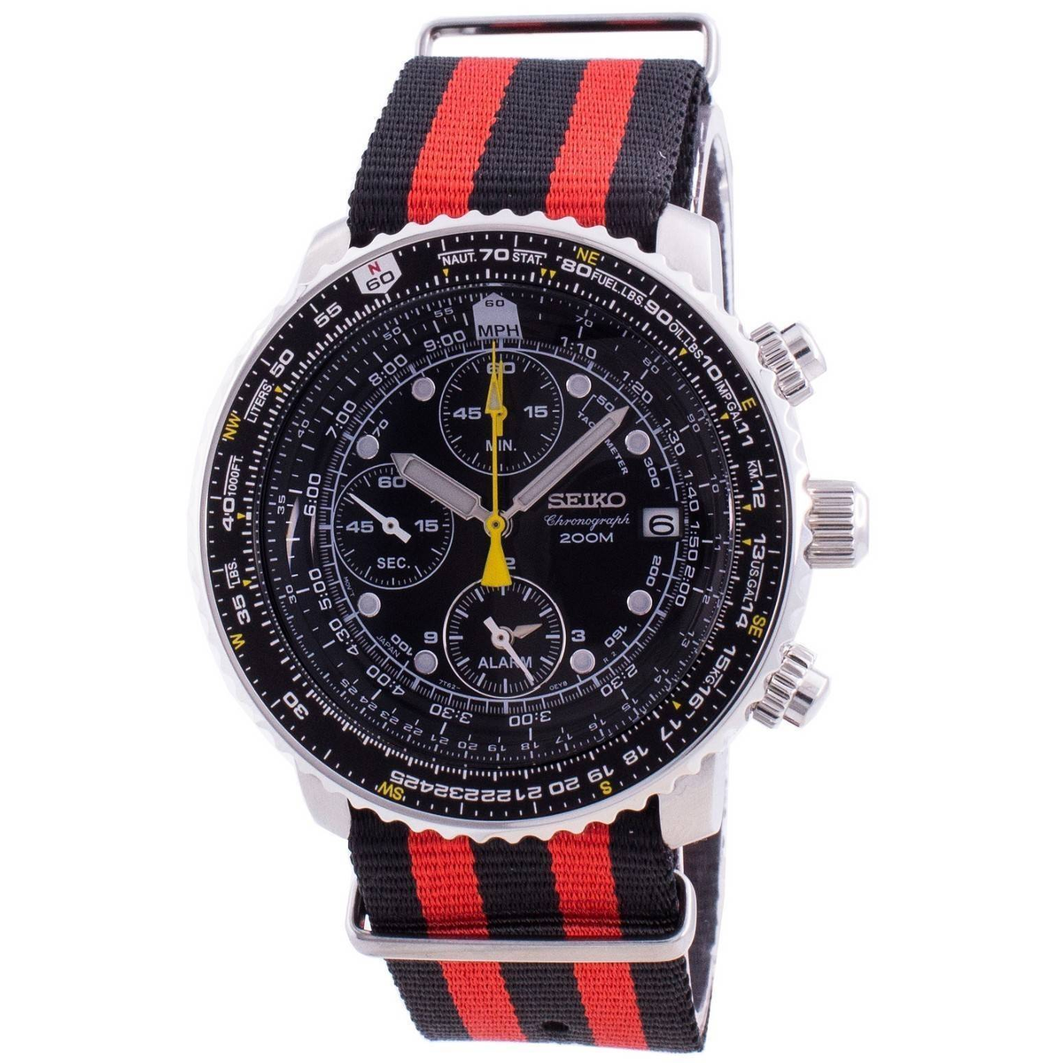 Seiko Pilot's Flight SNA411P1-VAR-NATO3 men's watch with black dial